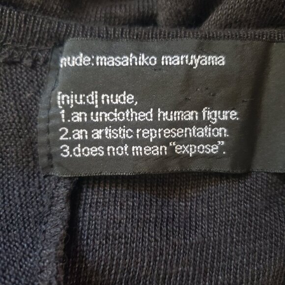 Nude Masahiko Maruyama Pullover Unisex Black Linen Knit - Picture 9 of 10